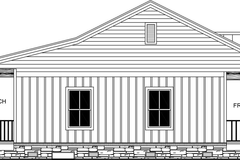 House Blueprint - Exterior - Other Elevation for Craftsman House Plan #21-467 - 1 bed, 1.5 bath