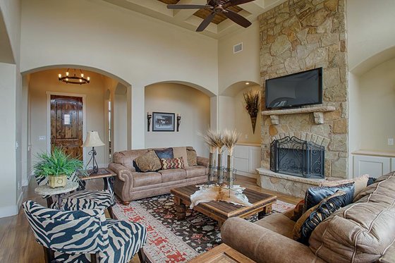 Interior - Family Room 2 for Mediterranean House Plan #80-141 - 4 bed, 4 bath