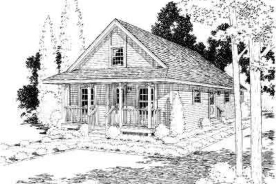 Exterior - Other Elevation for Country House Plan #312-437 - 3 bed, 1 bath