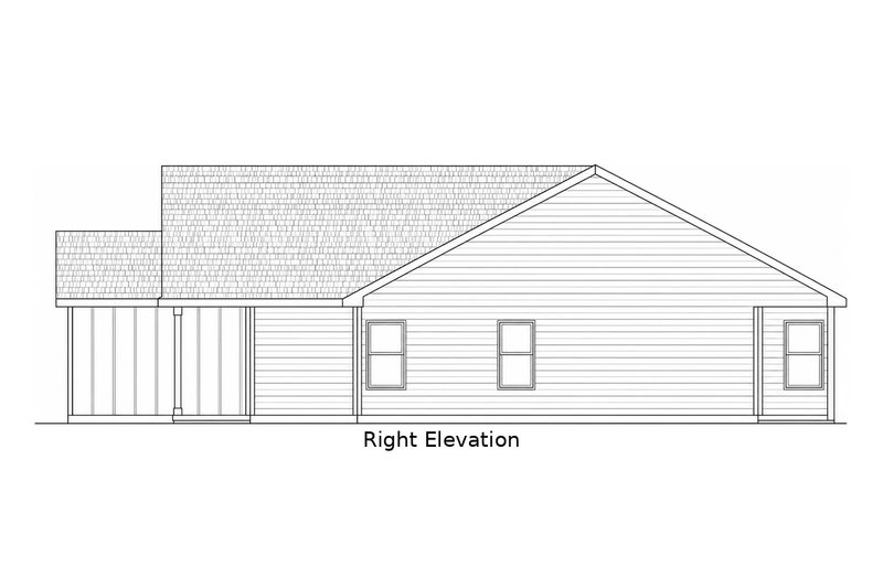 Architectural House Design - Exterior - Other Elevation 1 for Cottage House Plan #20-2648 - 3 bed, 2 bath