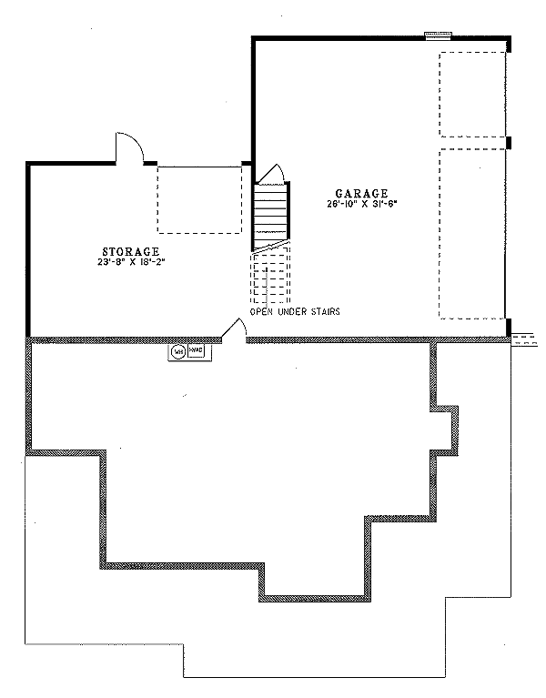 Dream House Plan - Country Floor Plan - Lower Floor Plan #17-242