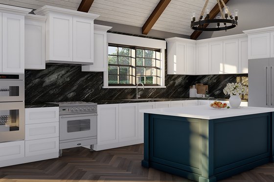 Interior - Kitchen 1 for Craftsman House Plan #923-305 - 2 bed, 2 bath