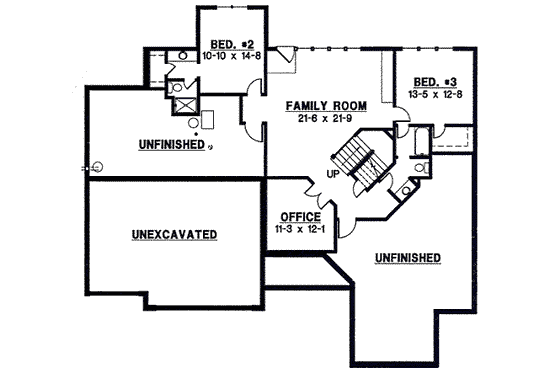 Floor Plan - Lower Floor for Traditional House Plan #67-839 - 3 bed, 3 bath