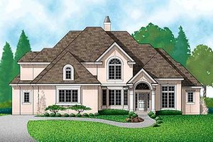 European Exterior - Front Elevation Plan #67-205