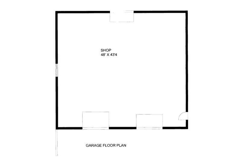 Architectural House Design - Floor Plan - Main Floor for Traditional House Plan #117-656, 0 bath
