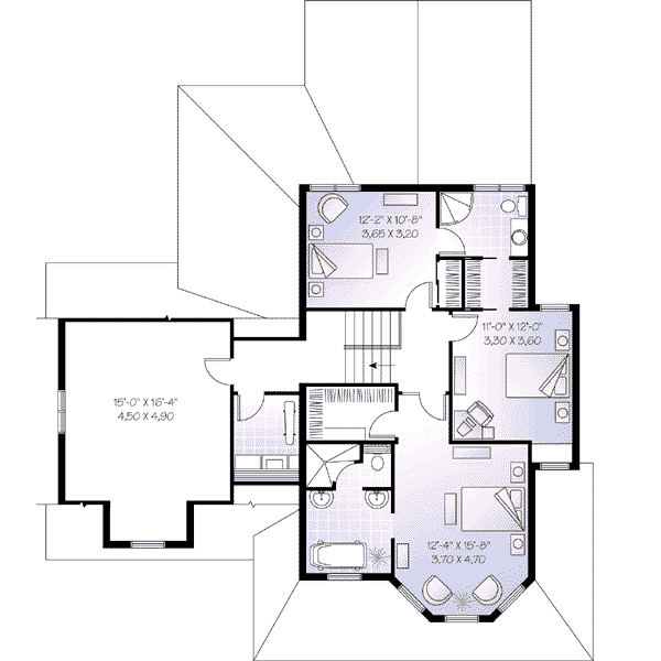 Home Plan - Traditional Floor Plan - Upper Floor Plan #23-591
