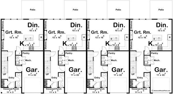 Home Plan - Modern Floor Plan - Main Floor Plan #455-420