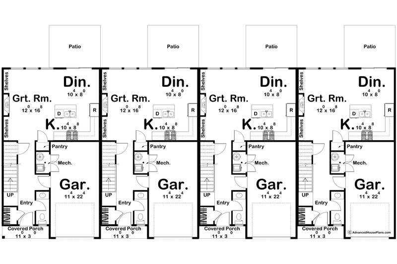 Architectural House Design - Floor Plan - Main Floor for Modern House Plan #455-420 - 3 bed, 2.5 bath