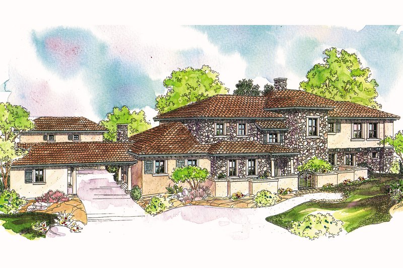 Home Plan - Exterior - Front Elevation for Craftsman House Plan #124-607 - 5 bed, 7 bath