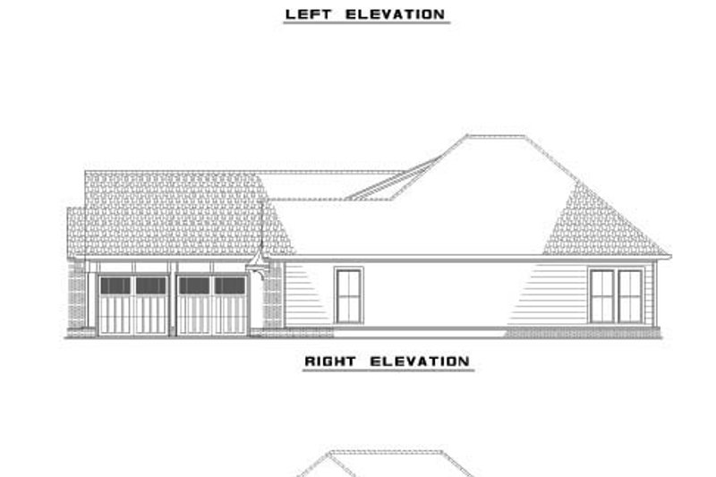 Home Plan - Exterior - Rear Elevation for Traditional House Plan #17-3146 - 2 bed, 2 bath