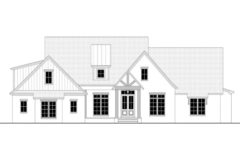 House Blueprint - Exterior - Front Elevation 4 for Country House Plan #430-268 - 5 bed, 3.5 bath