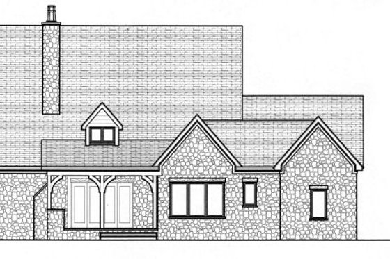 Exterior - Rear Elevation for Cottage House Plan #413-798 - 4 bed, 3.5 bath