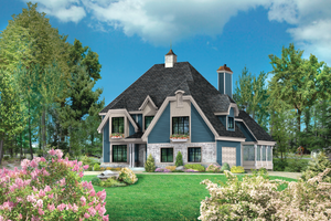 European Exterior - Front Elevation Plan #25-4801