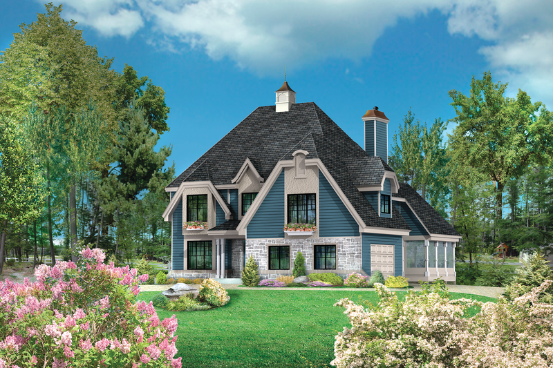 Dream House Plan - European Exterior - Front Elevation Plan #25-4801