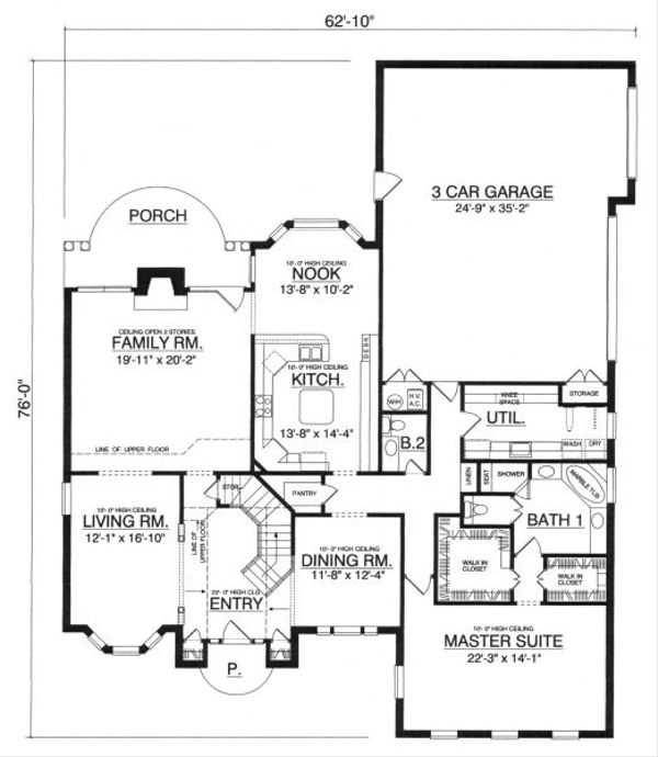 European Floor Plan - Main Floor Plan #40-399