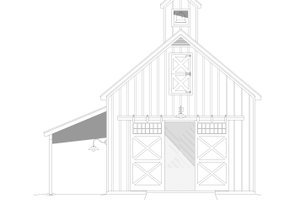 Exterior - Front Elevation 3 for Traditional House Plan #932-746, 0 bath