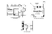 European Style House Plan - 1 Beds 2 Baths 1777 Sq/Ft Plan #20-2145 