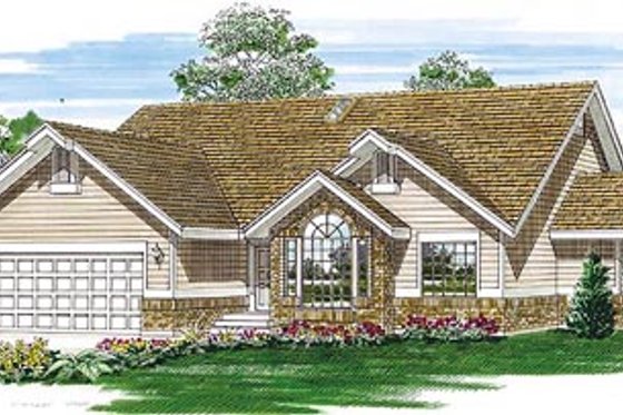 Exterior - Front Elevation for Traditional House Plan #47-254 - 3 bed, 2 bath