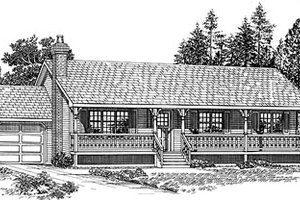 Ranch Exterior - Front Elevation Plan #47-248