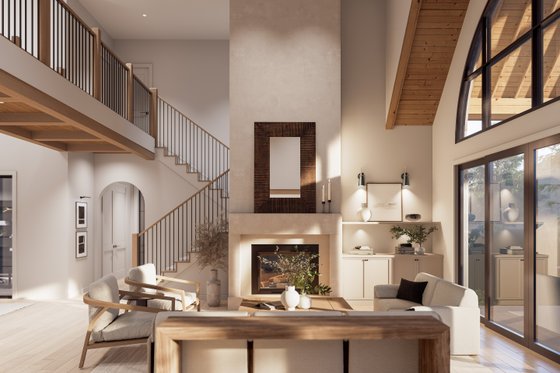 Interior - Family Room 1 for Contemporary House Plan #1114-5 - 4 bed, 4.5 bath