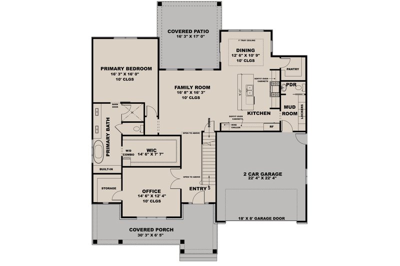 Dream House Plan - Floor Plan - Main Floor for Farmhouse House Plan #1111-45 - 5 bed, 3.5 bath