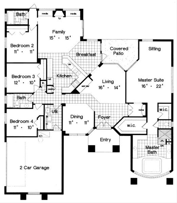 European Floor Plan - Main Floor Plan #417-269