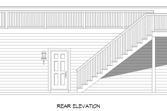 Exterior - Rear Elevation for Modern House Plan #932-876, 0 bath