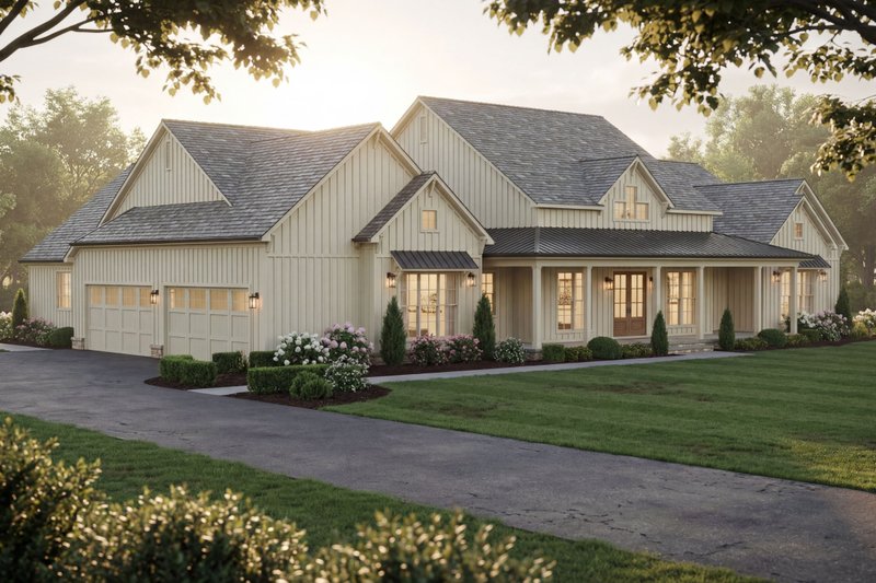 House Blueprint - Exterior - Other Elevation 3 for Farmhouse House Plan #923-493 - 4 bed, 4.5 bath
