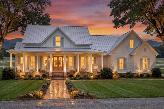 Exterior - Front Elevation 3 for Farmhouse House Plan #430-160 - 3 bed, 2.5 bath