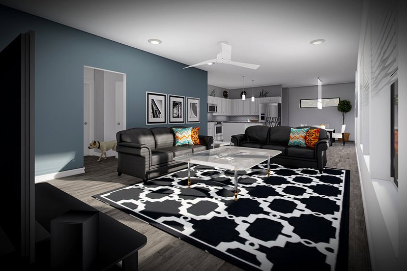 Dream House Plan - Interior - Family Room for Modern House Plan #70-1509 - 3 bed, 2.5 bath