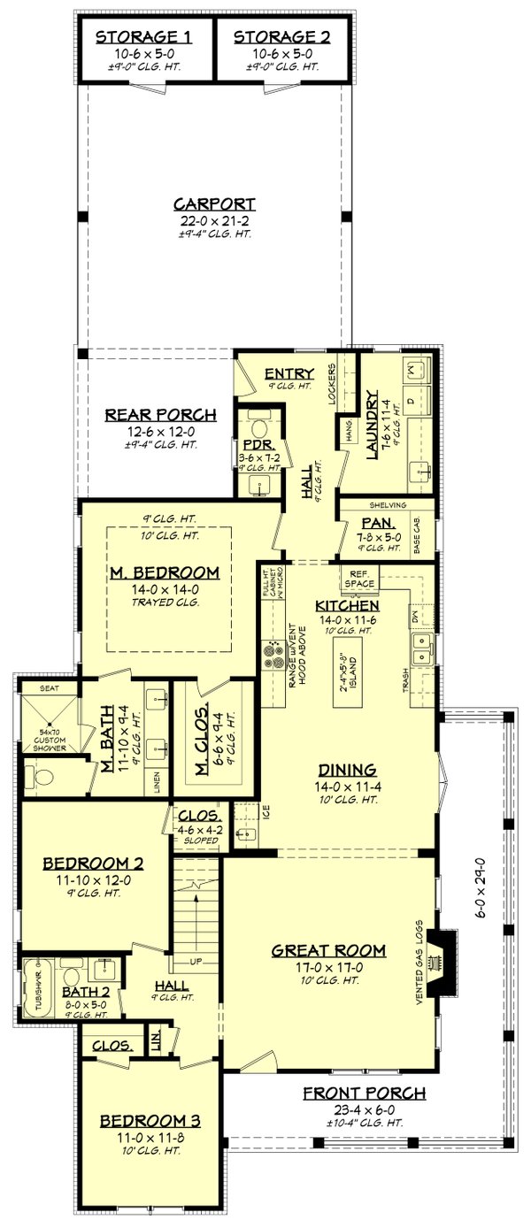 Farmhouse Floor Plan - Main Floor Plan #430-274