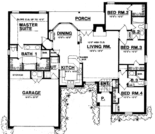 Traditional Floor Plan - Main Floor Plan #40-295