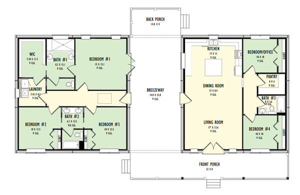 Barndominium Floor Plan - Main Floor Plan #1092-24