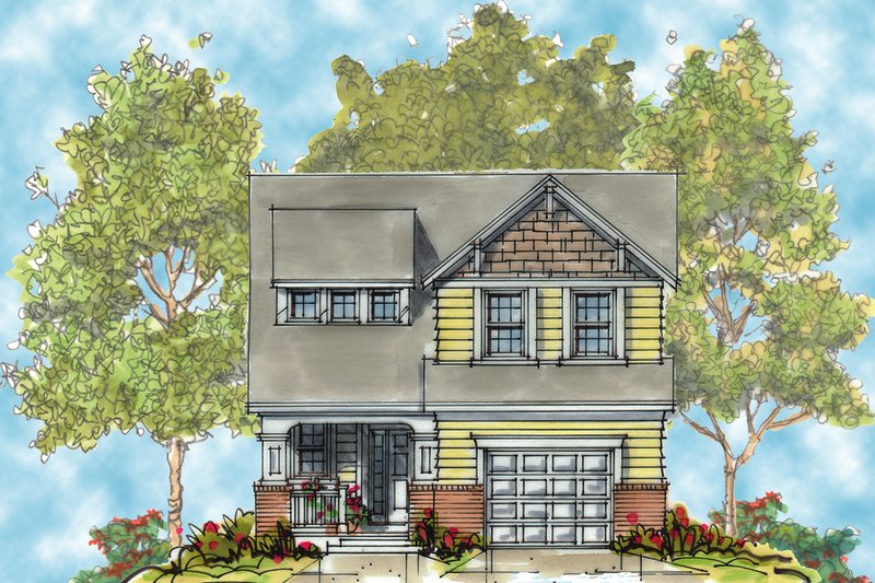 House Design - Craftsman Exterior - Front Elevation Plan #20-2148