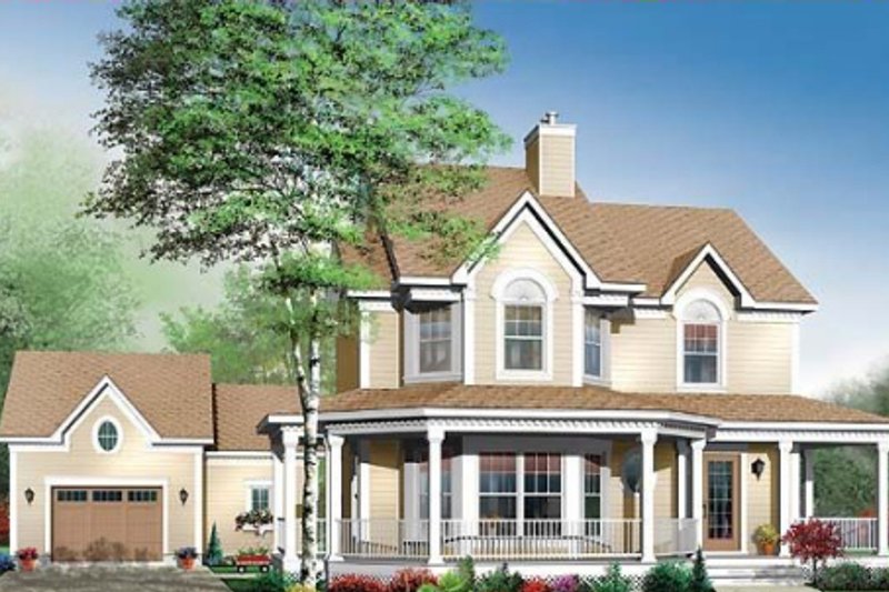 Home Plan - Country Exterior - Front Elevation Plan #23-549
