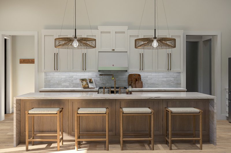 House Blueprint - Interior - Kitchen 1 for Barndominium House Plan #455-582 - 4 bed, 3 bath