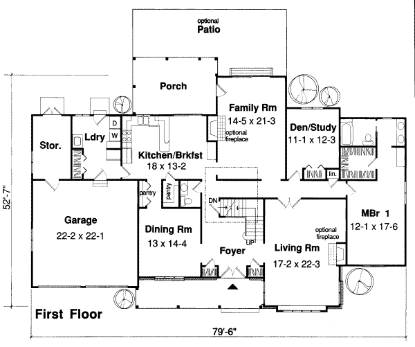 Traditional Floor Plan - Main Floor Plan #312-406