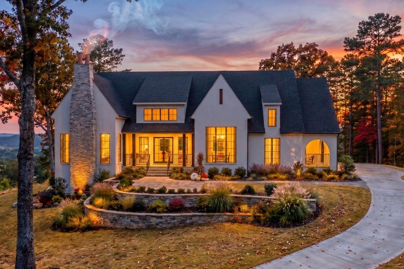 House Blueprint - Exterior - Front Elevation 2 for Cottage House Plan #455-678 - 3 bed, 2.5 bath