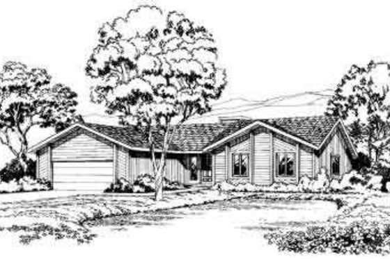 Exterior - Front Elevation for Traditional House Plan #312-236 - 3 bed, 2 bath