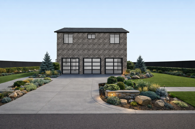 House Blueprint - Exterior - Rear Elevation for Barndominium House Plan #1060-482 - 2 bed, 1.5 bath