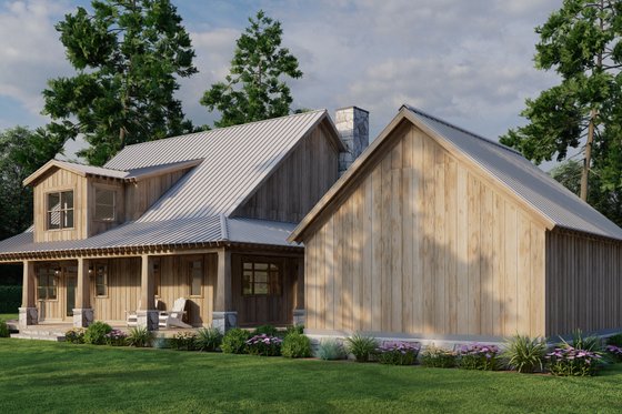 Exterior - Rear Elevation 3 for Cottage House Plan #923-362 - 3 bed, 2.5 bath