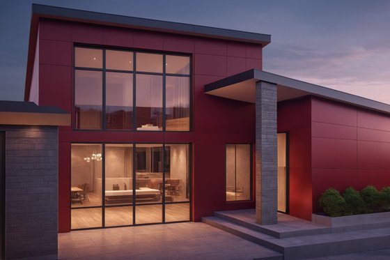 Exterior - Other Elevation 3 for Contemporary House Plan #542-18 - 3 bed, 4 bath