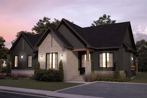 European Exterior - Front Elevation Plan #23-2395
