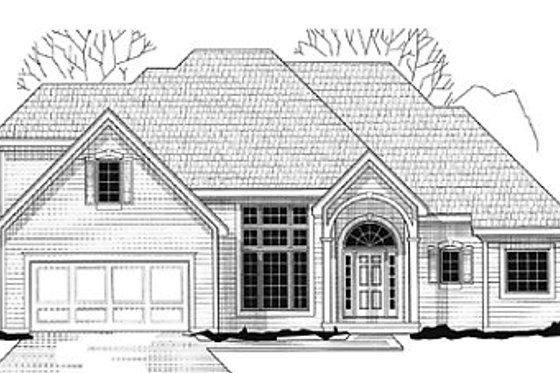 Exterior - Front Elevation for Traditional House Plan #67-208 - 4 bed, 4 bath