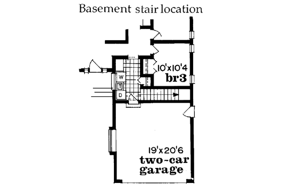 Floor Plan - Other Floor for European House Plan #47-188 - 3 bed, 2 bath