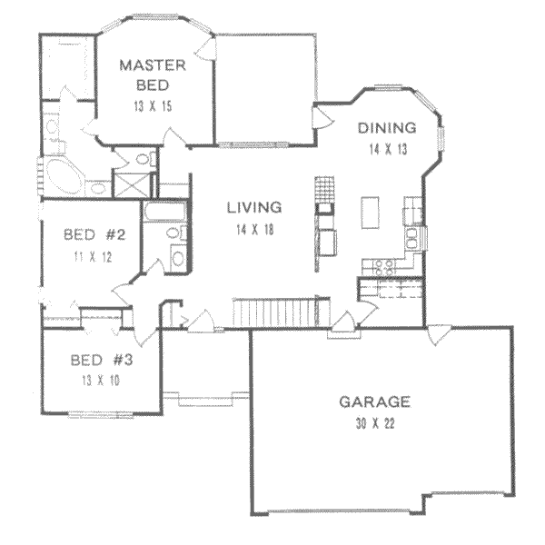 Traditional Floor Plan - Main Floor Plan #58-141