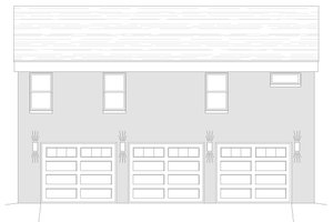 Exterior - Rear Elevation for Contemporary House Plan #932-297 - 1 bed, 1.5 bath