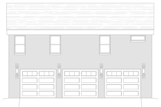 Exterior - Rear Elevation for Contemporary House Plan #932-297 - 1 bed, 1.5 bath