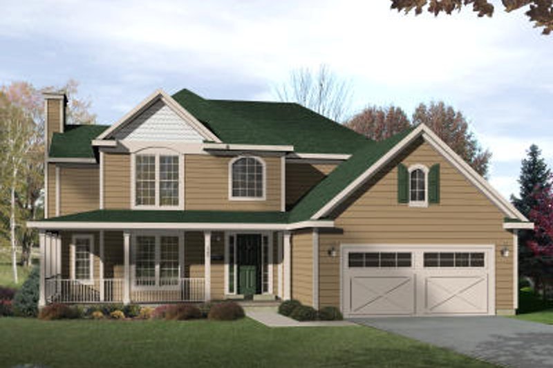 Home Plan - Country Exterior - Front Elevation Plan #22-520