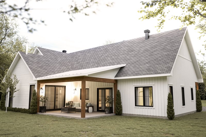 House Blueprint - Exterior - Rear Elevation for Country House Plan #23-2817 - 4 bed, 3 bath